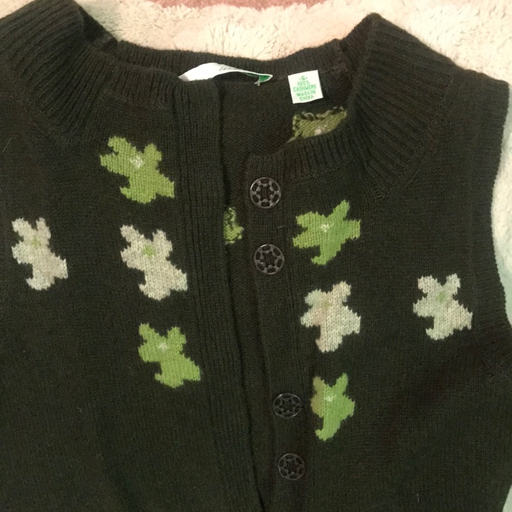 Clover Green Cardigan 100% Cashmere